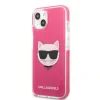 Husa pentru cap Karl Lagerfeld TPE Choupette pentru iPhone 13 Fuchsia