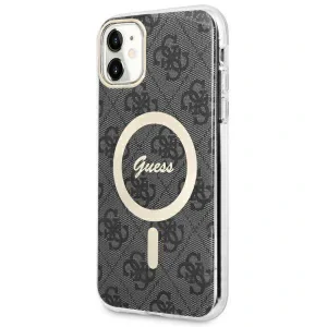 Husa Guess 4G IML MagSafe pentru iPhone 11 Black