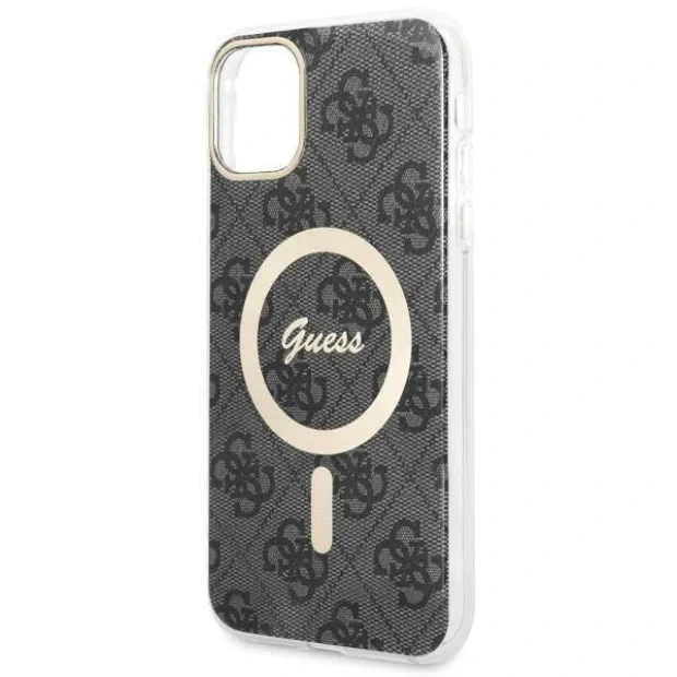 Husa Guess 4G IML MagSafe pentru iPhone 11 Black