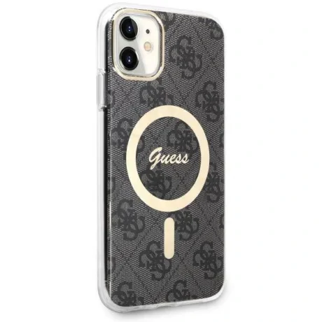 Husa Guess 4G IML MagSafe pentru iPhone 11 Black