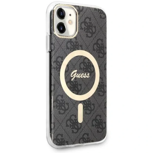 Husa Guess 4G IML MagSafe pentru iPhone 11 Black