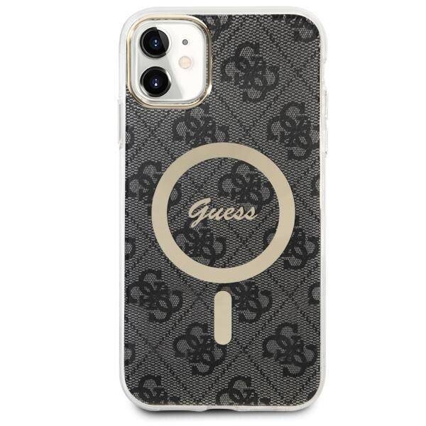 Husa Guess 4G IML MagSafe pentru iPhone 11 Black thumb