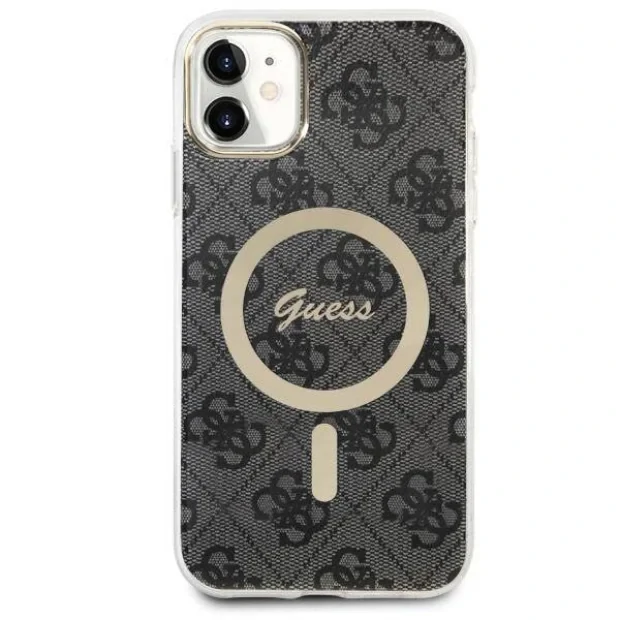 Husa Guess 4G IML MagSafe pentru iPhone 11 Black