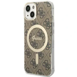 Husa Guess 4G IML MagSafe pentru iPhone 13 Brown