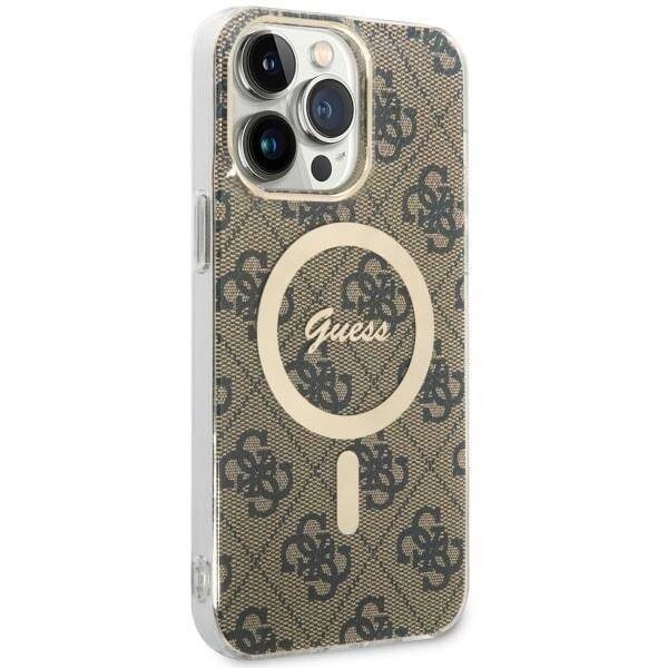 Husa Guess 4G IML MagSafe pentru iPhone 13 Pro Max Brown thumb
