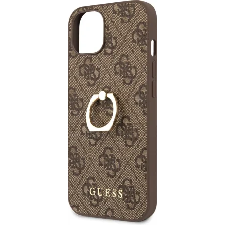 Husa  Guess PU 4G Ring pentru iPhone 13 Mini Brown