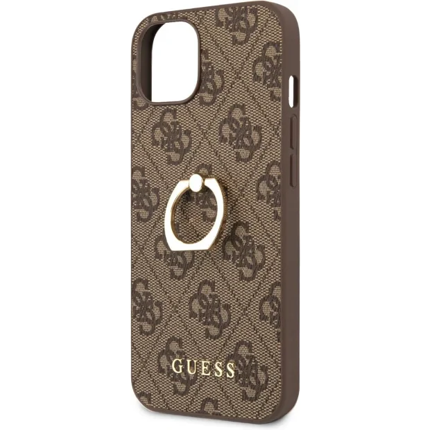 Husa  Guess PU 4G Ring pentru iPhone 13 Mini Brown