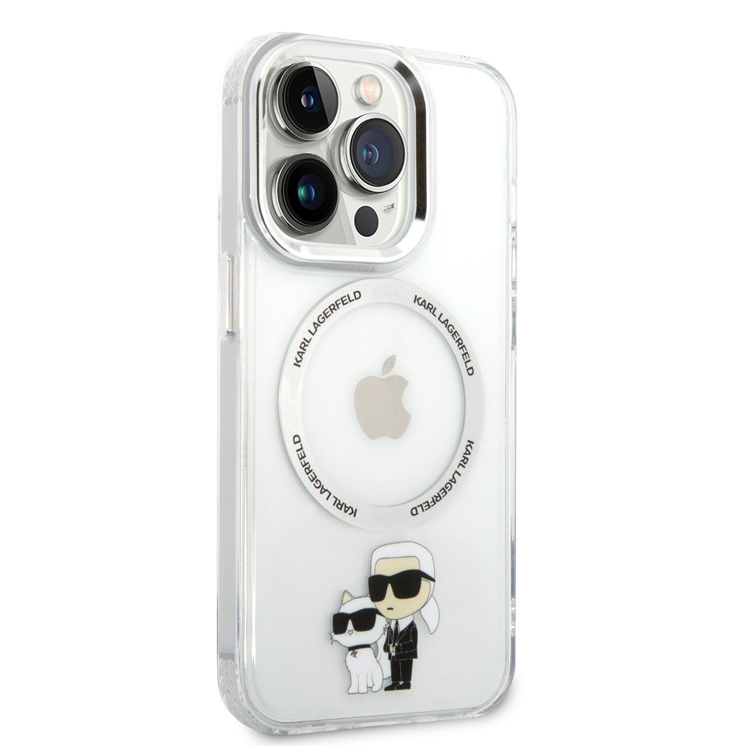 Husa Karl Lagerfeld MagSafe  IML Karl and Choupette NFT pentru iPhone 13 Pro Transparent thumb