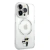 Husa Karl Lagerfeld MagSafe  IML Karl and Choupette NFT pentru iPhone 13 Pro Transparent