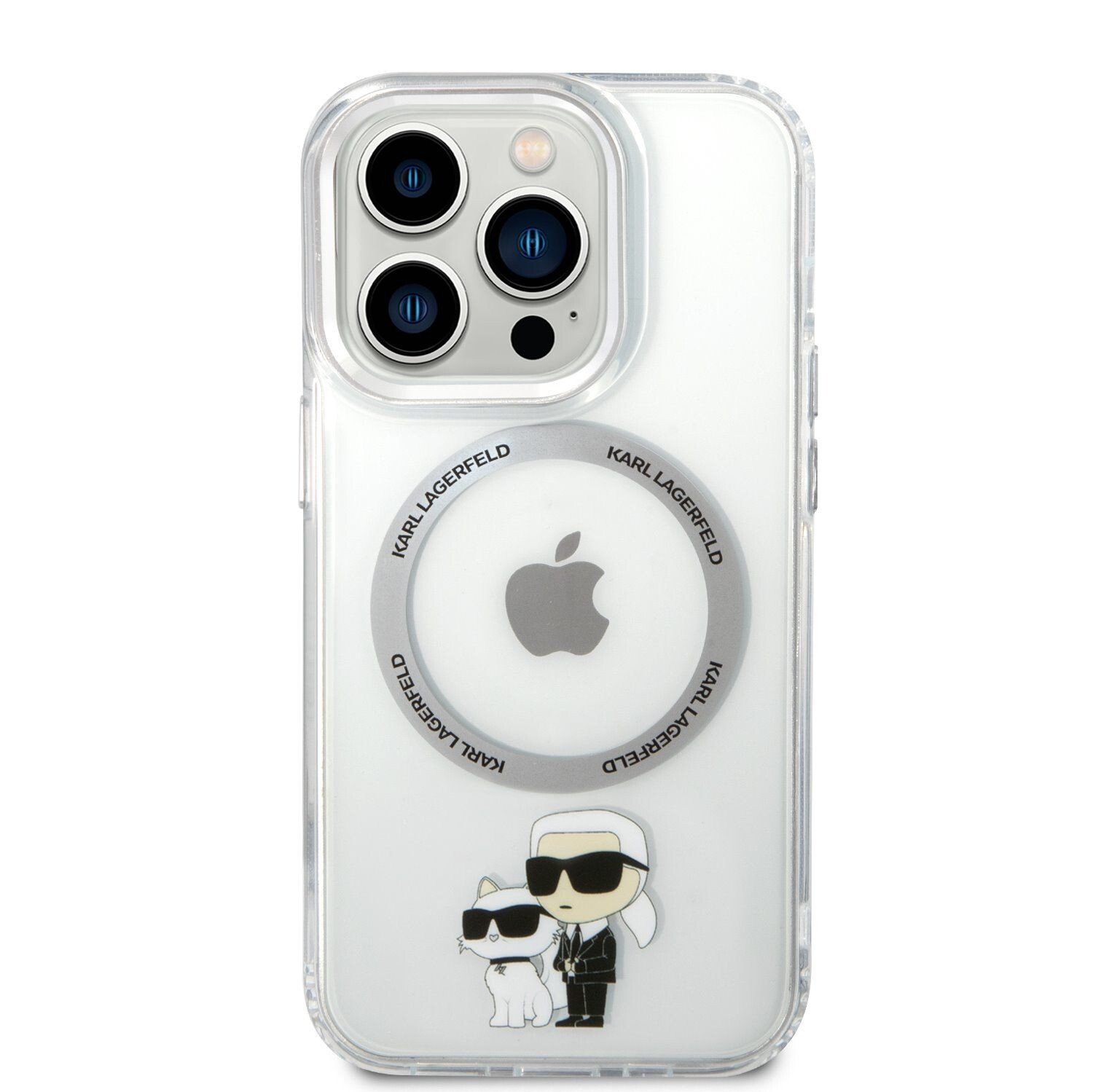 Husa Karl Lagerfeld MagSafe  IML Karl and Choupette NFT pentru iPhone 13 Pro Transparent thumb
