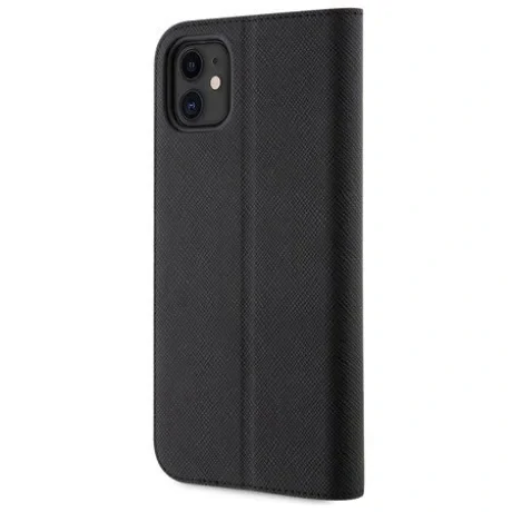 Husa Karl Lagerfeld PU Saffiano Karl and Choupette NFT Book pentru iPhone 11 Negru