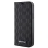 Husa Karl Lagerfeld  Saffiano Monogram Book  pentru iPhone 12/12 Pro Negru