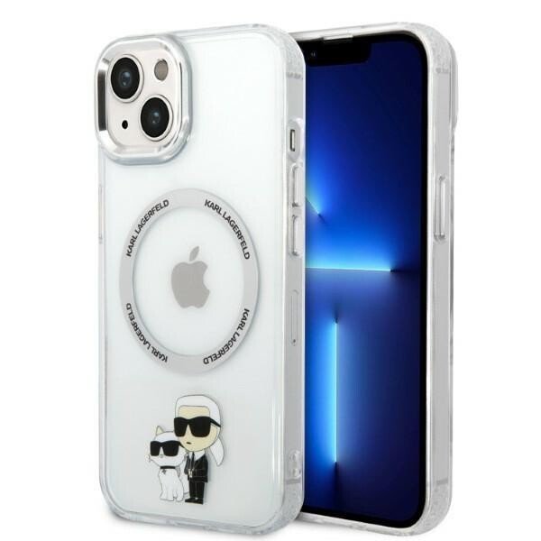 Husa Karl Lagerfeld MagSafe  IML Karl and Choupette NFT pentru iPhone 13 Pro Max Transparent thumb