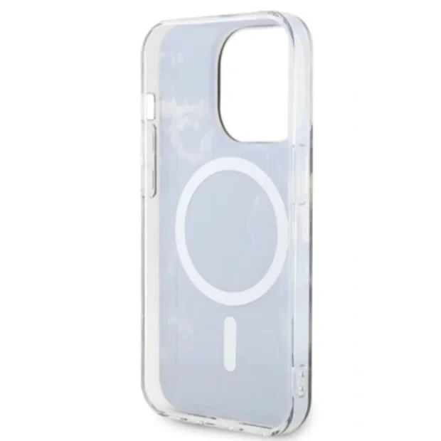 Husa Guess Marble IML MagSafe pentru iPhone 14 Pro Black