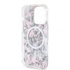 Husa Guess PC/TPU Flowers IML MagSafe  pentru iPhone 14 Pro Pink