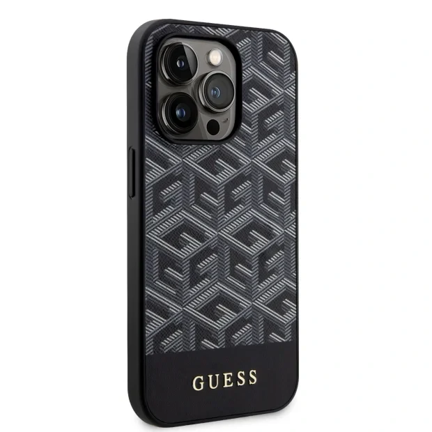 Husa Guess PU G Cube MagSafe  pentru iPhone 14 Pro Black