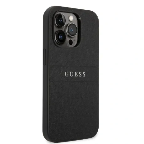 Husa Guess PU Leather Saffiano pentru iPhone 14 Pro Black