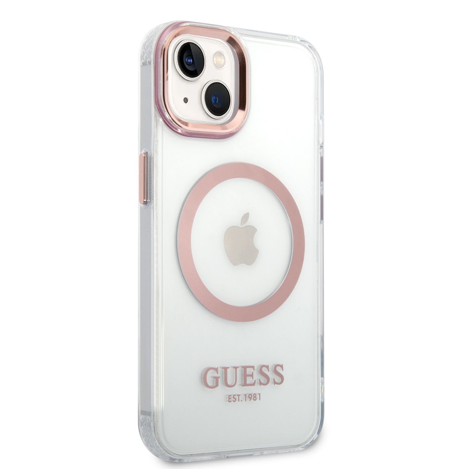 Husa Guess Transparent MagSafe pentru iPhone 14 Plus Pink thumb