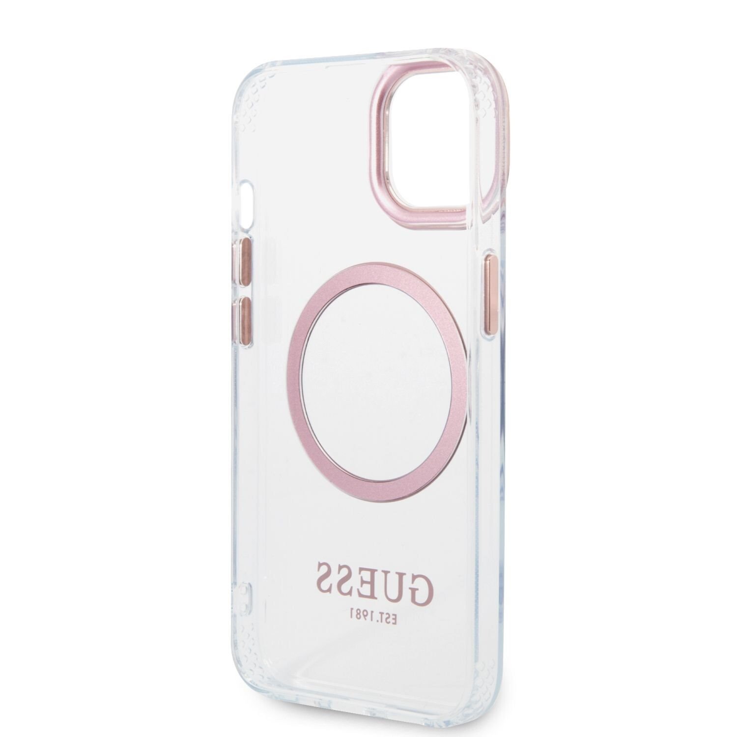 Husa Guess Transparent MagSafe pentru iPhone 14 Plus Pink thumb