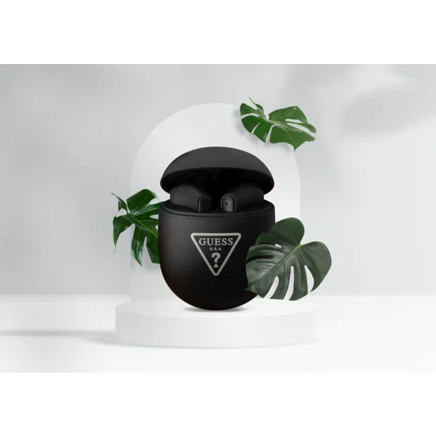 Casti Guess True Wireless Triangle Logo BT5.0 4H Stereo Black