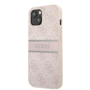 Husa Guess PU 4G Printed Stripe pentru iPhone 13 Pink thumb