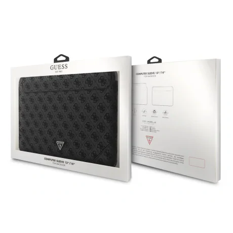 Geanta Guess PU 4G Triangle Metal Logo Computer Sleeve 13/14&quot; Black