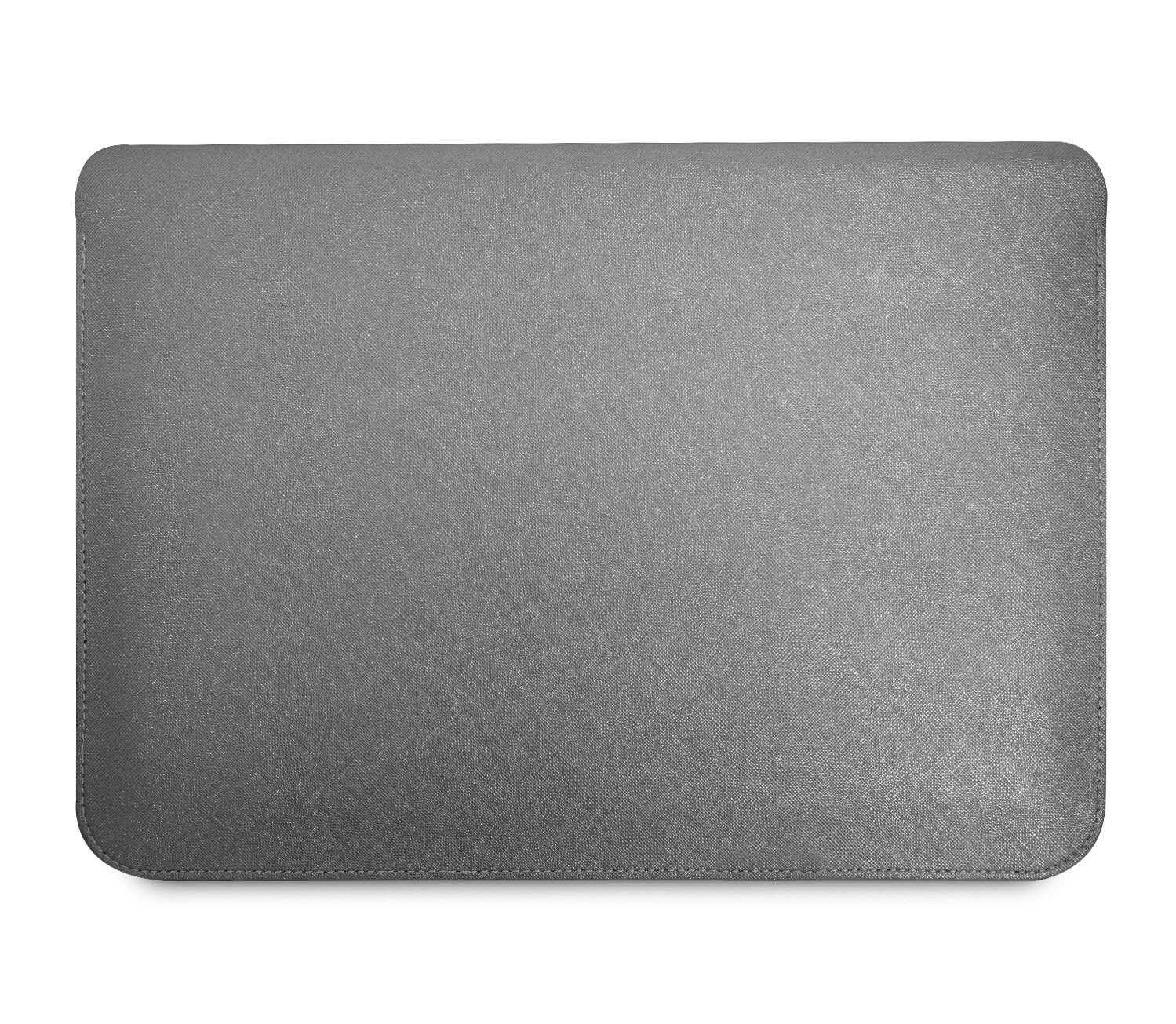 Geanta Guess Saffiano Triangle Metal Logo Computer Sleeve 16" Silver thumb