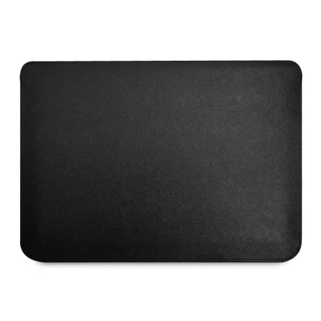 Geanta Guess Saffiano Triangle Metal Logo Computer Sleeve 16&quot; Black