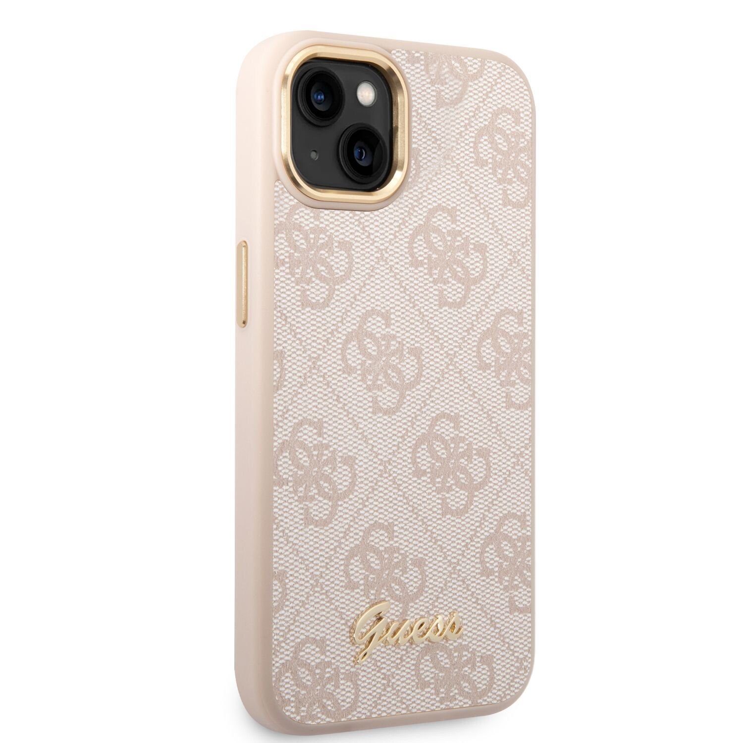 Husa Guess PC/TPU 4G Metal Camera Outline pentru iPhone 14 Plus Pink thumb