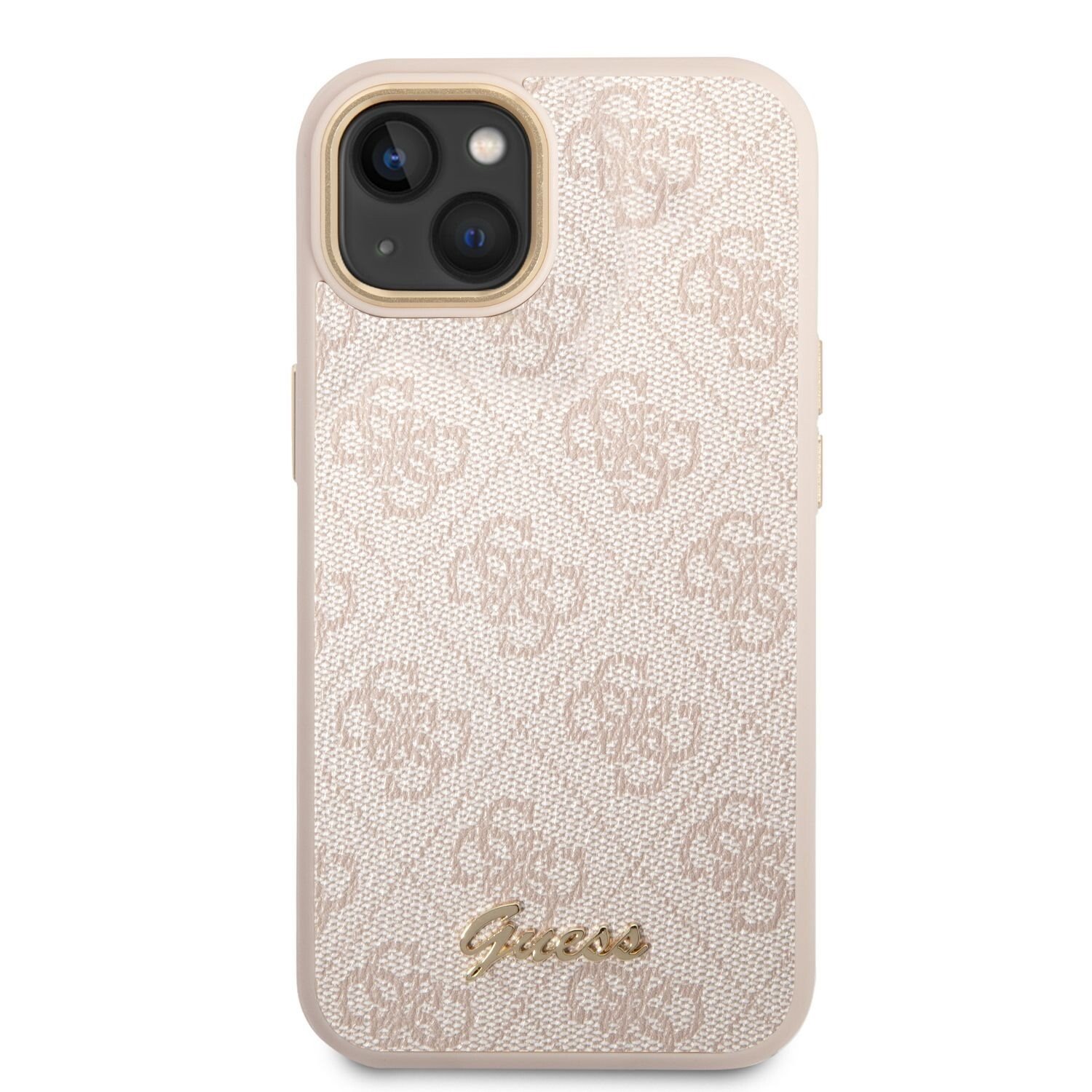 Husa Guess PC/TPU 4G Metal Camera Outline pentru iPhone 14 Plus Pink thumb