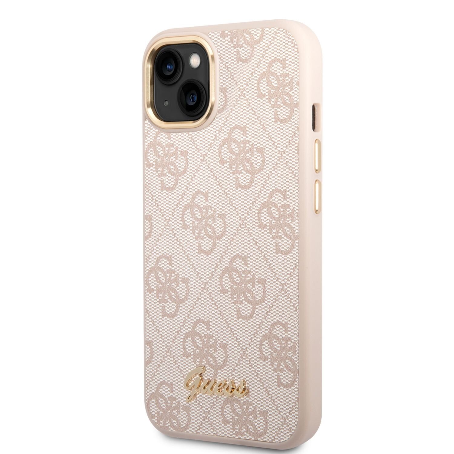 Husa Guess PC/TPU 4G Metal Camera Outline pentru iPhone 14 Plus Pink thumb