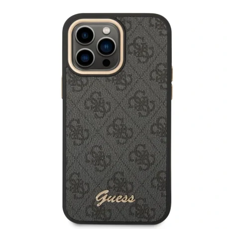 Husa Guess PC/TPU 4G Metal Camera Outline pentru iPhone 14 Pro Max Black