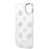 Husa Guess PC/TPU Peony Glitter pentru iPhone 14 Plus White