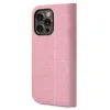 Husa Book  Guess PU Croco with Metal Camera Outline pentru iPhone 14 Pro Max Pink