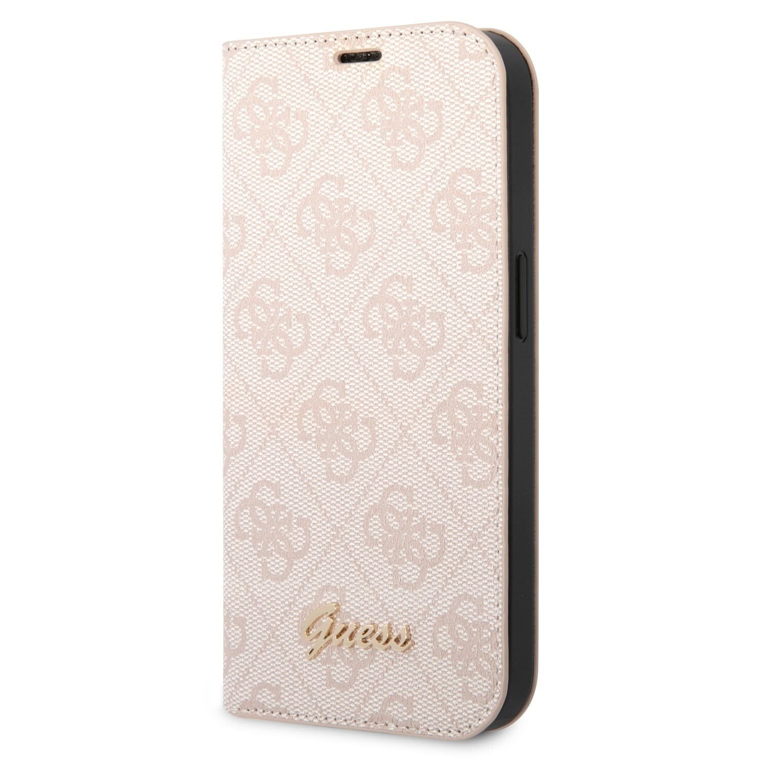 Husa Book Guess PC/TPU 4G Metal Camera Outline pentru iPhone 14 Plus Pink thumb