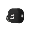 Husa Karl Lagerfeld 3D Logo NFT Choupette Head Silicone pentru Airpods Pro 2 Black