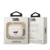 Husa Karl Lagerfeld 3D Logo NFT Choupette Head Silicone pentru Airpods Pro White