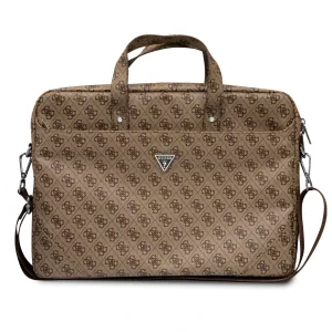 Geanta Guess 4G PU Triangle Logo Computer Bag 15/16&quot; Brown