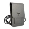 Geanta pentru telefon Guess PU Saffiano Triangle Logo Grey