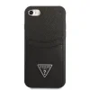 Husa Guess Saffiano Double Card Zadni Kryt pro iPhone 7/8/SE2020 Black