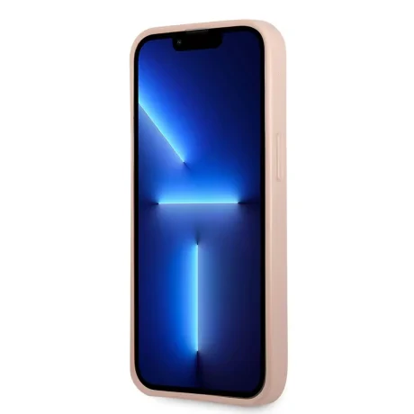 Husa Guess Saffiano Double Card pentru iPhone 13 Pro Pink
