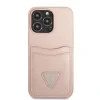 Husa Guess Saffiano Double Card pentru iPhone 13 Pro Pink