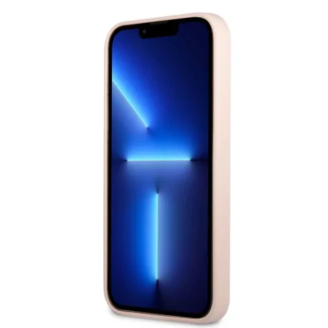 Husa Guess 4G Silicone Metal Logo pentru iPhone 13 Pro Pink