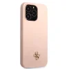 Husa Guess 4G Silicone Metal Logo pentru iPhone 13 Pro Pink