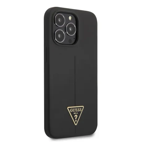 Husa Guess Silicone Line Triangle pentru iPhone 13 Pro Black