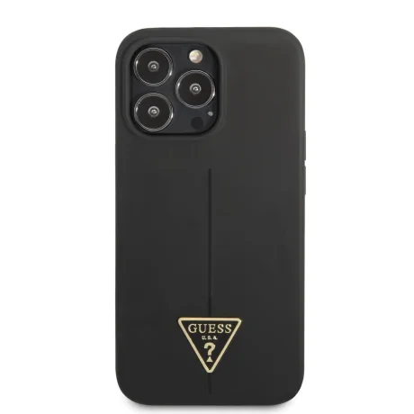 Husa Guess Silicone Line Triangle pentru iPhone 13 Pro Black