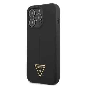 Husa Guess Silicone Line Triangle pentru iPhone 13 Pro Black