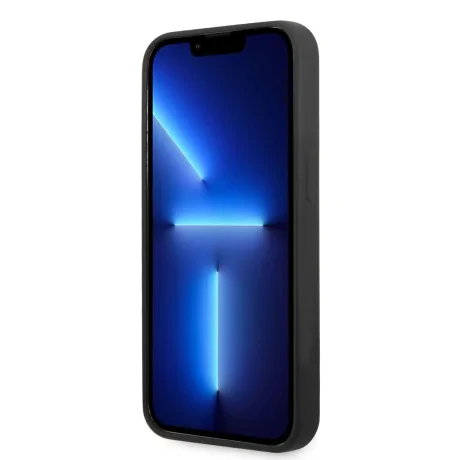 Husa Guess Silicone Line Triangle pentru iPhone 13 Pro Black
