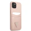 Husa  Guess Saffiano Double Card pentru iPhone 13 mini Pink