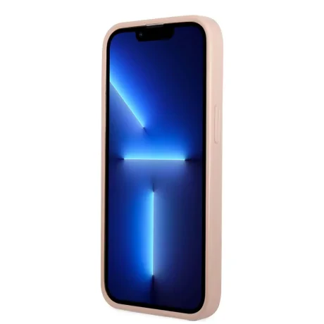 Husa  Guess Saffiano Double Card pentru iPhone 13 mini Pink